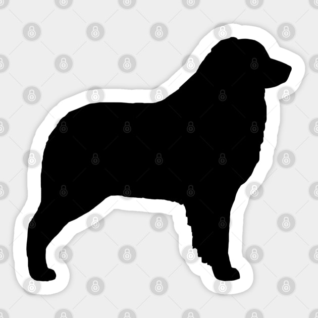 Australian Shepherd Silhouette Sticker by Coffee Squirrel